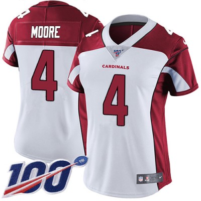 Nike Arizona Cardinals #4 Rondale Moore White Women's Stitched NFL 100th Season Vapor Untouchable Limited Jersey